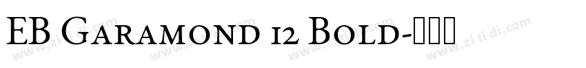 EB Garamond 12 Bold字体转换